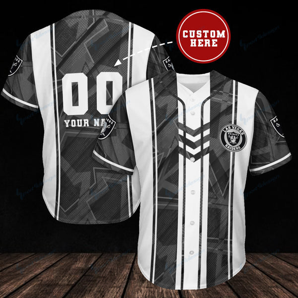 Las Vegas Raiders Personalized Baseball Jersey 045