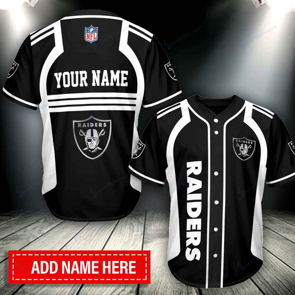 Las Vegas Raiders Personalized Baseball Jersey 046