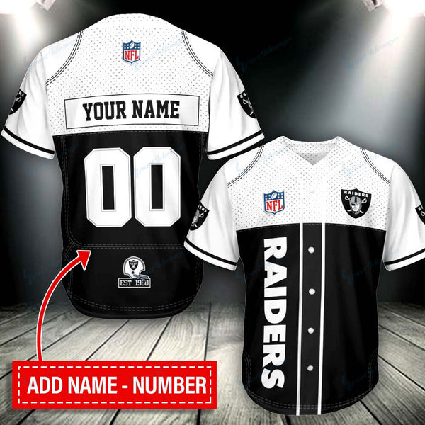 Las Vegas Raiders Personalized Baseball Jersey 040