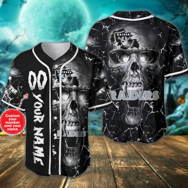 Las Vegas Raiders Personalized Baseball Jersey 039