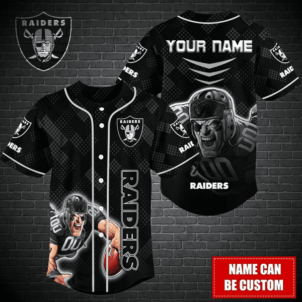 Las Vegas Raiders Personalized Baseball Jersey 037