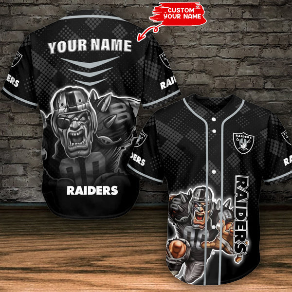 Las Vegas Raiders Personalized Baseball Jersey 038