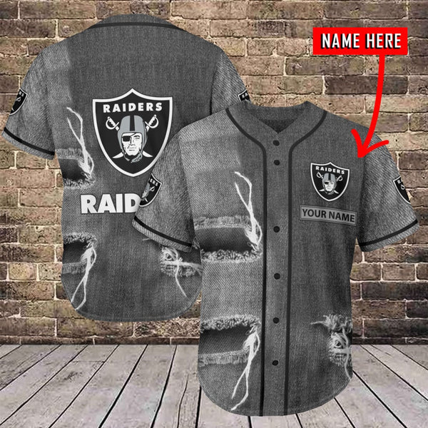 Las Vegas Raiders Personalized Baseball Jersey 059