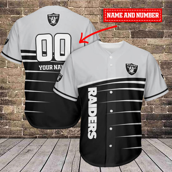 Las Vegas Raiders Personalized Baseball Jersey 060