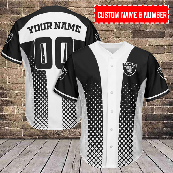 Las Vegas Raiders Personalized Baseball Jersey 056