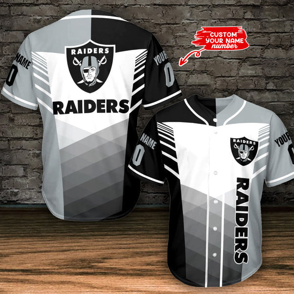 Las Vegas Raiders Personalized Baseball Jersey 058