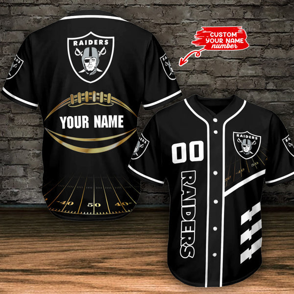 Las Vegas Raiders Personalized Baseball Jersey 057