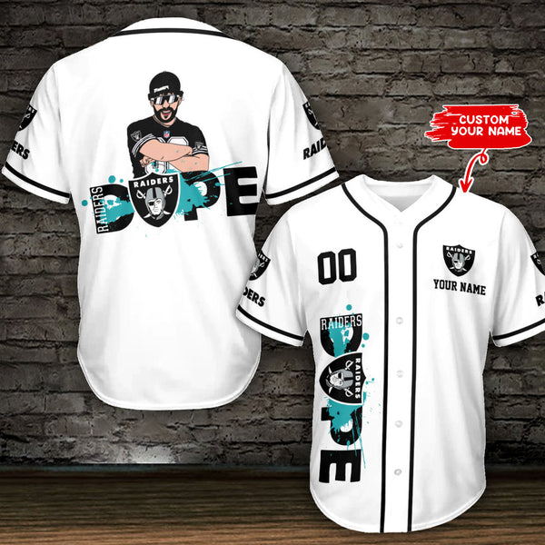 Las Vegas Raiders Personalized Baseball Jersey 055