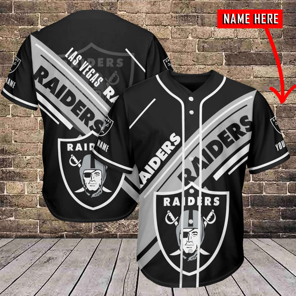 Las Vegas Raiders Personalized Baseball Jersey 052