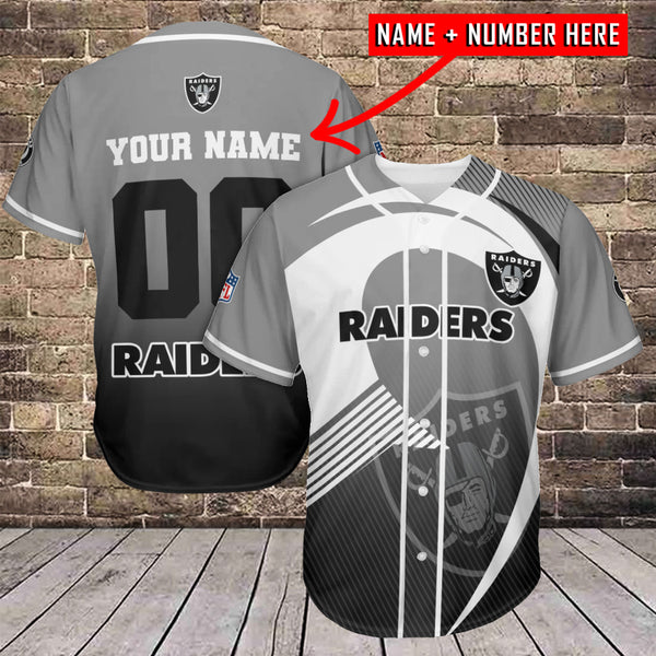 Las Vegas Raiders Personalized Baseball Jersey 051