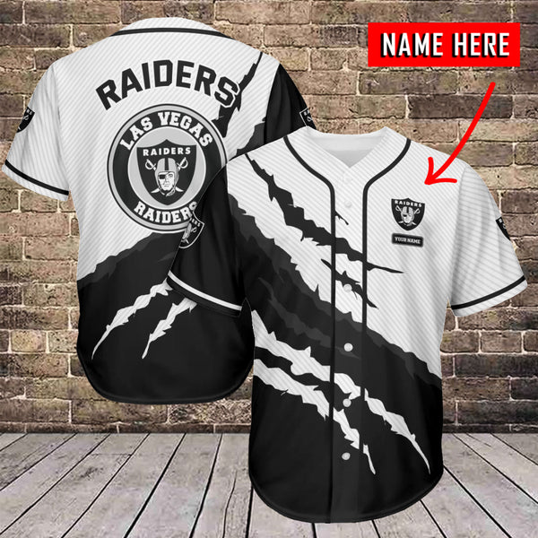 Las Vegas Raiders Personalized Baseball Jersey 050