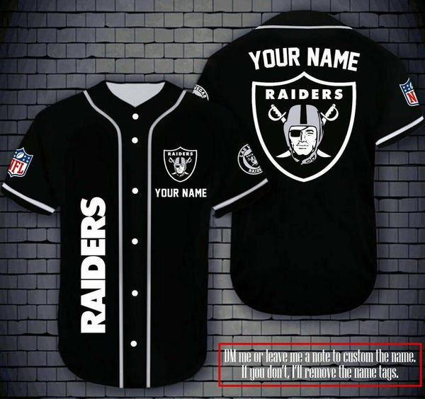 Las Vegas Raiders Personalized Baseball Jersey 061