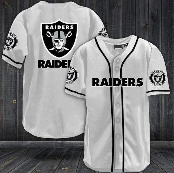 Las Vegas Raiders Personalized Baseball Jersey 049