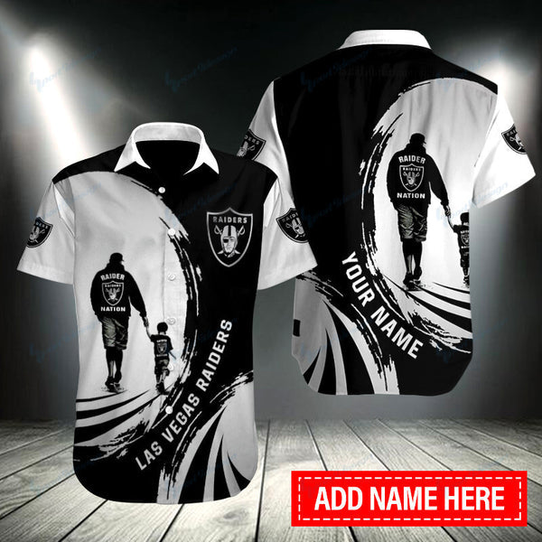 Las Vegas Raiders 2 (125) Personalized Hawaiian Button down shirt