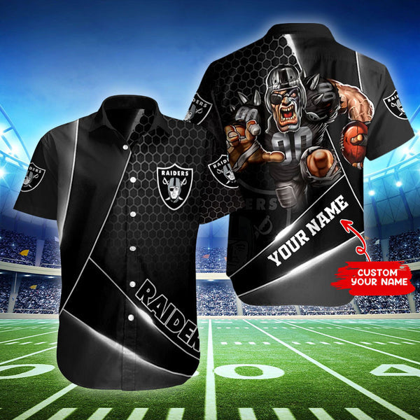 Las Vegas Raiders 2 (150) Personalized Hawaiian Button down shirt