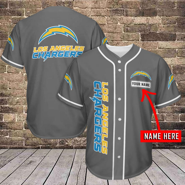 Los Angeles Chargers Personalized Baseball Jersey 010