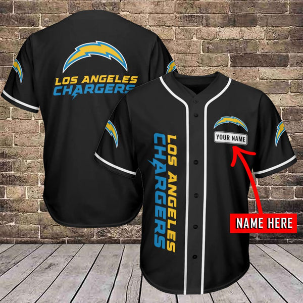 Los Angeles Chargers Personalized Baseball Jersey 010