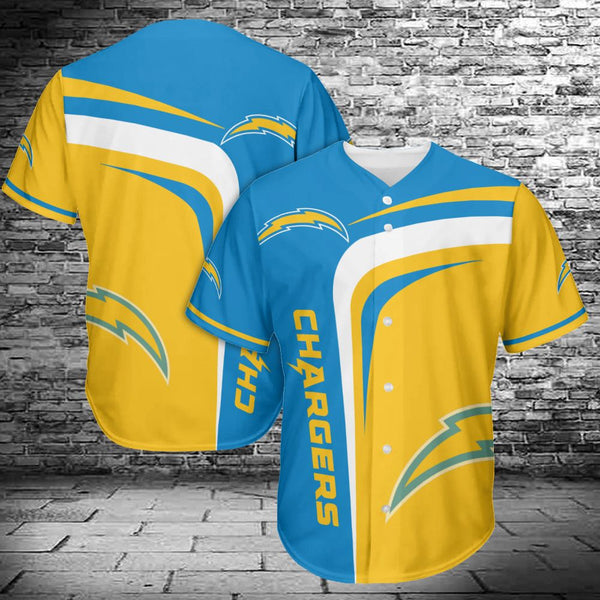 Los Angeles Chargers Personalized Baseball Jersey 002