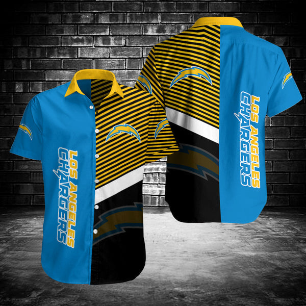 Los Angeles Chargers 2 (2) Personalized Hawaiian Button down shirt