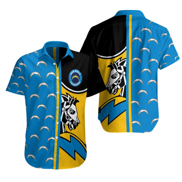 Los Angeles Chargers 2 (1) Personalized Hawaiian Button down shirt