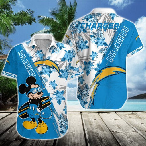 Los Angeles Chargers 2 (25) Personalized Hawaiian Button down shirt