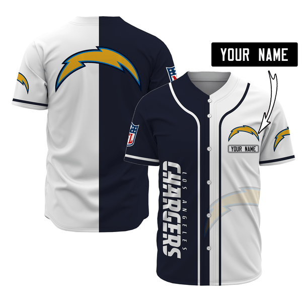 Los Angeles Chargers Personalized Baseball Jersey 022