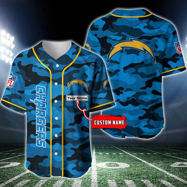 Los Angeles Chargers Personalized Baseball Jersey 020