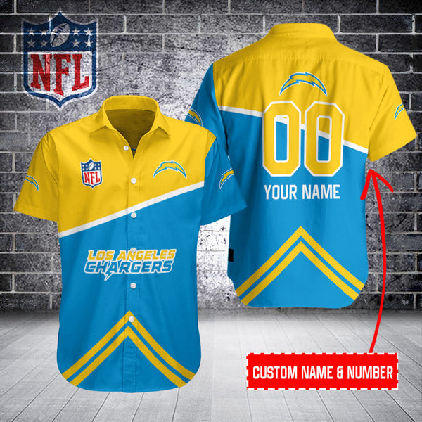 Los Angeles Chargers 2 (20) Personalized Hawaiian Button down shirt