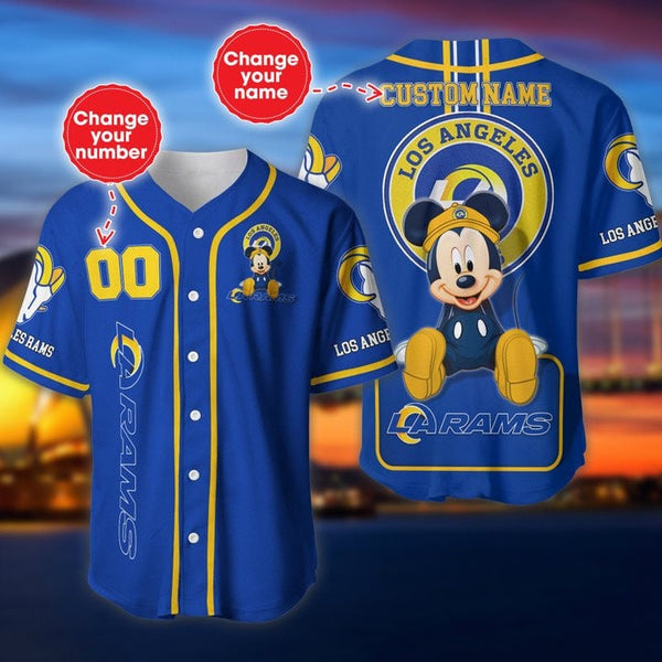 Los Angeles Rams Personalized Baseball Jersey 022