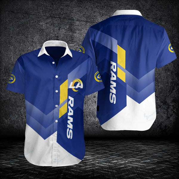 Los Angeles Rams 2 (2) Personalized Hawaiian Button down shirt