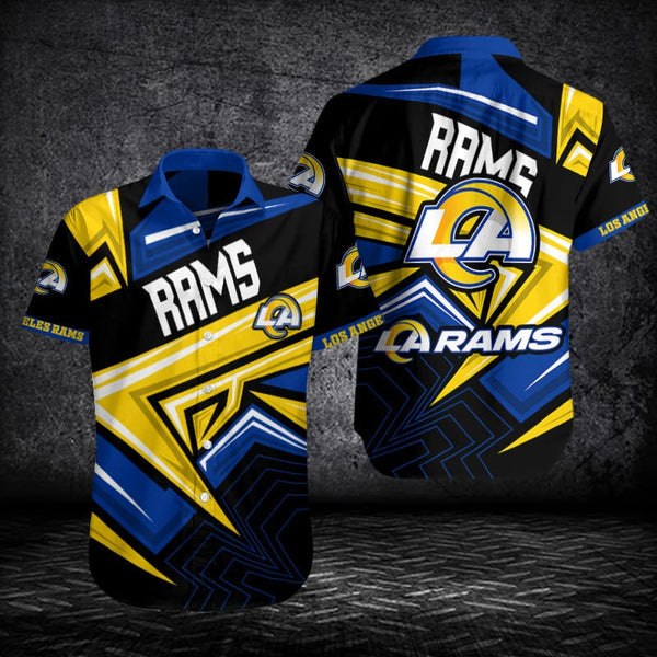 Los Angeles Rams 2 (1) Personalized Hawaiian Button down shirt