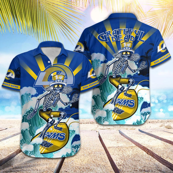 Los Angeles Rams 2 (13) Personalized Hawaiian Button down shirt