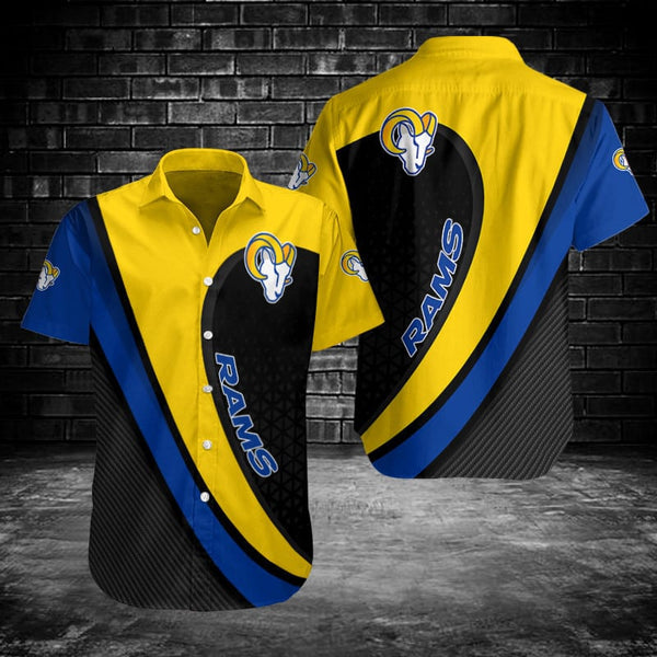 Los Angeles Rams 2 (32) Personalized Hawaiian Button down shirt