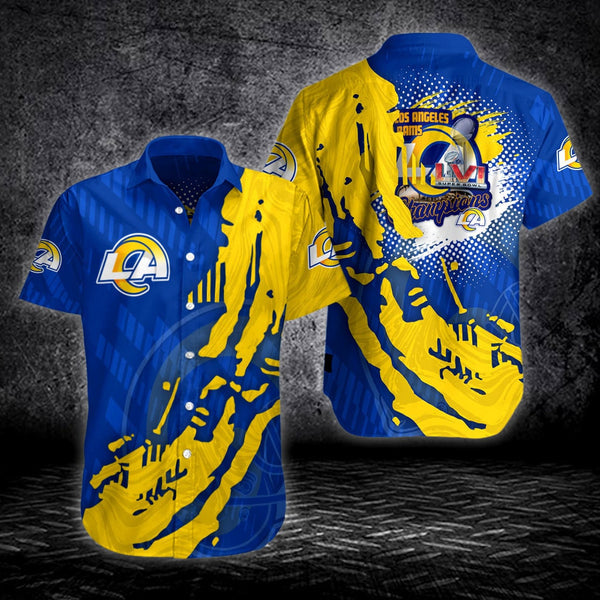 Los Angeles Rams 2 (30) Personalized Hawaiian Button down shirt