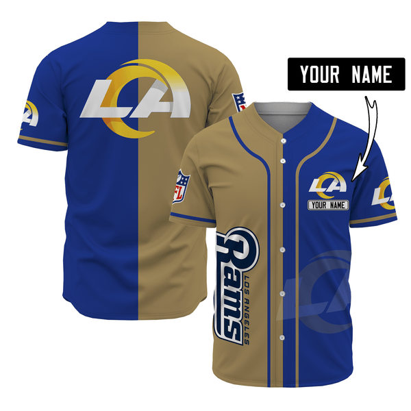 Los Angeles Rams Personalized Baseball Jersey 019