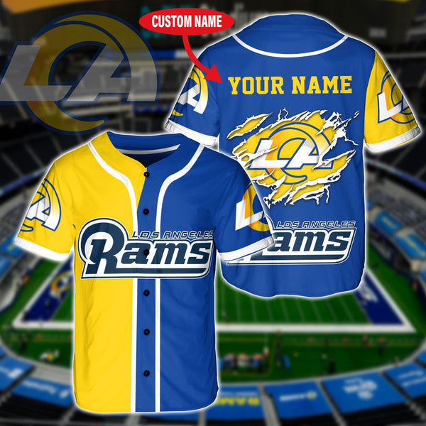 Los Angeles Rams Personalized Baseball Jersey 015