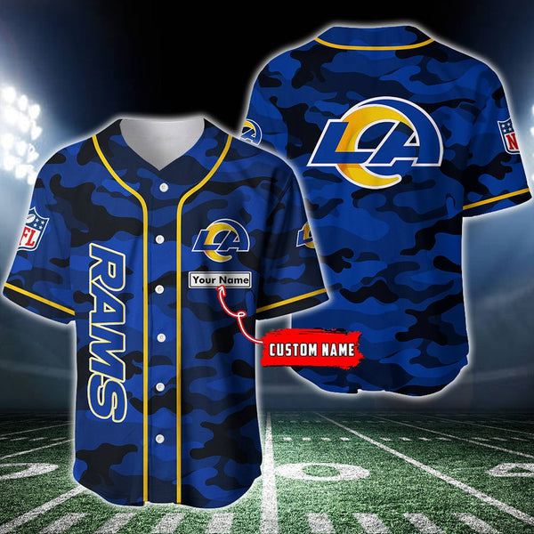 Los Angeles Rams Personalized Baseball Jersey 014