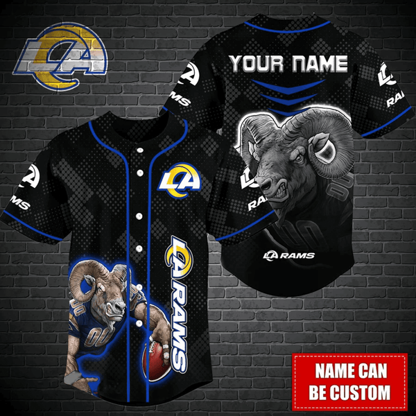 Los Angeles Rams Personalized Baseball Jersey 025