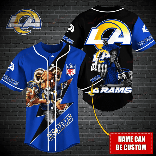 Los Angeles Rams Personalized Baseball Jersey 026