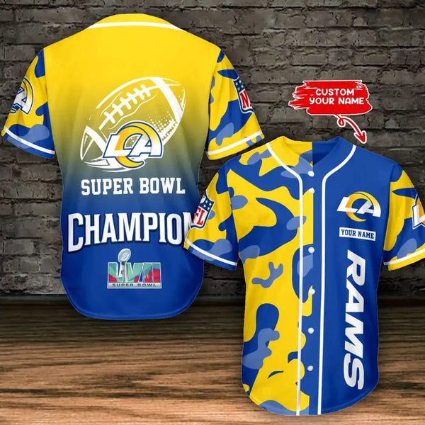 Los Angeles Rams Personalized Baseball Jersey 031