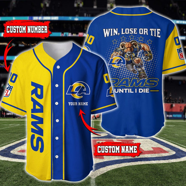 Los Angeles Rams Personalized Baseball Jersey 027