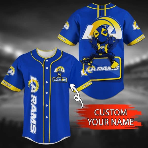 Los Angeles Rams Personalized Baseball Jersey 016