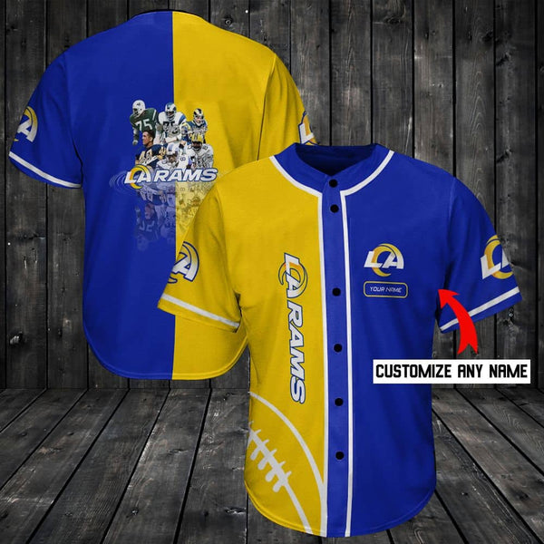 Los Angeles Rams Personalized Baseball Jersey 033