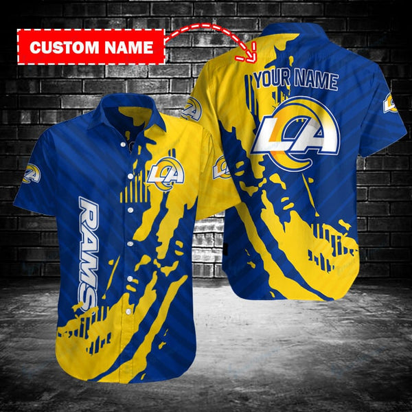 Los Angeles Rams 2 (47) Personalized Hawaiian Button down shirt