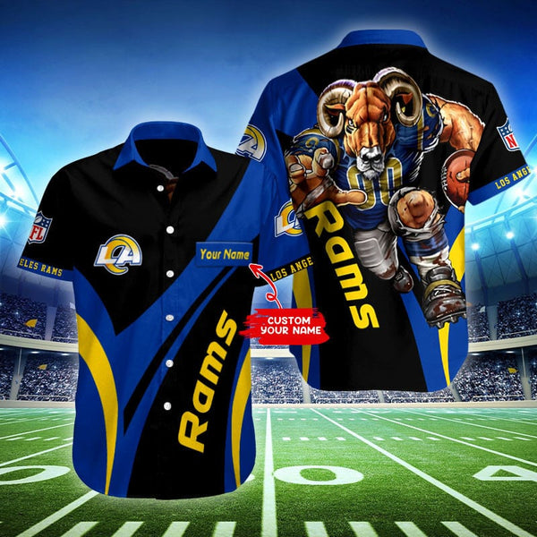 Los Angeles Rams 2 (44) Personalized Hawaiian Button down shirt