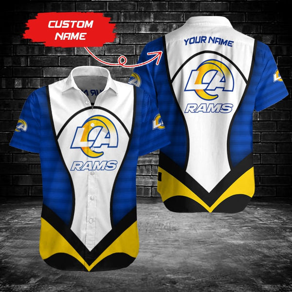 Los Angeles Rams 2 (40) Personalized Hawaiian Button down shirt