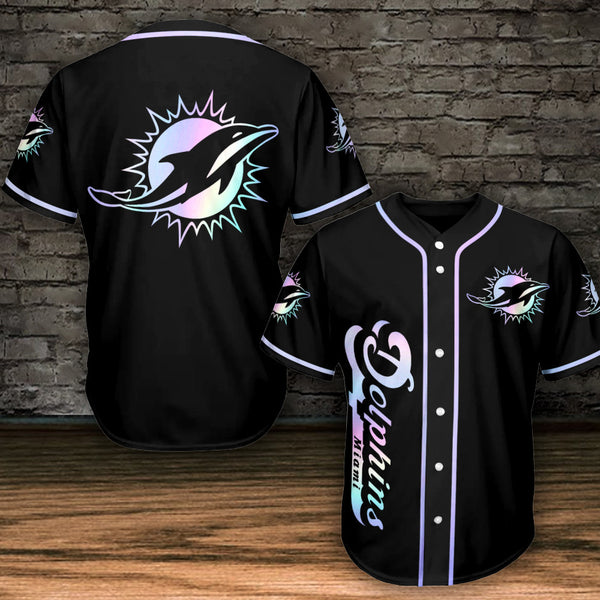 Miami Dolphins Personalized Baseball Jersey 013