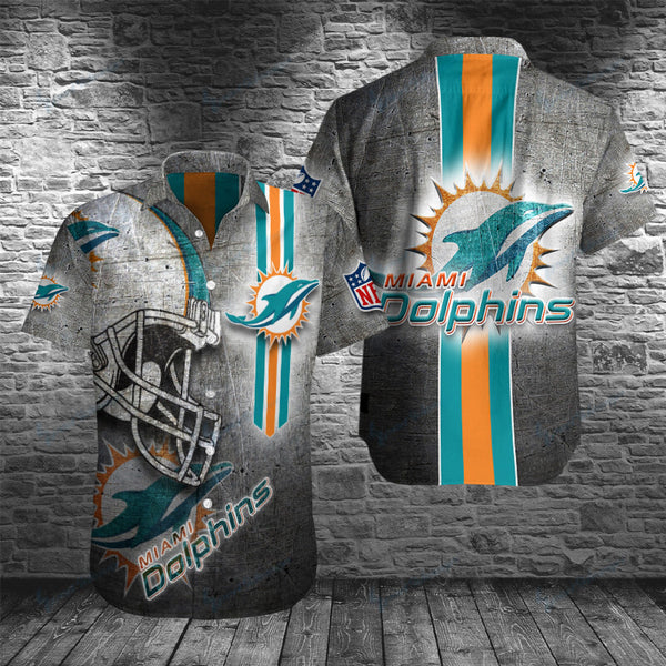 Miami Dolphins 2 (6) Personalized Hawaiian Button down shirt