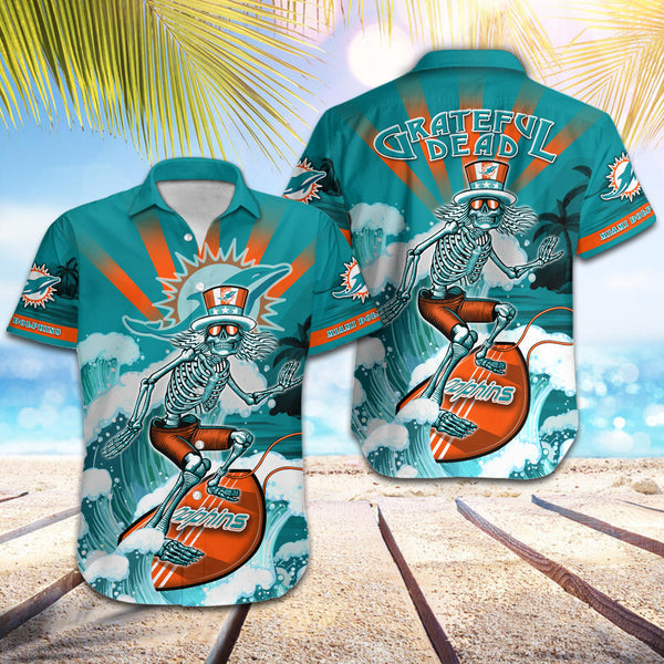 Miami Dolphins 2 (30) Personalized Hawaiian Button down shirt