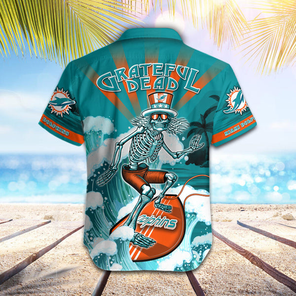 Miami Dolphins 2 (30) Personalized Hawaiian Button down shirt